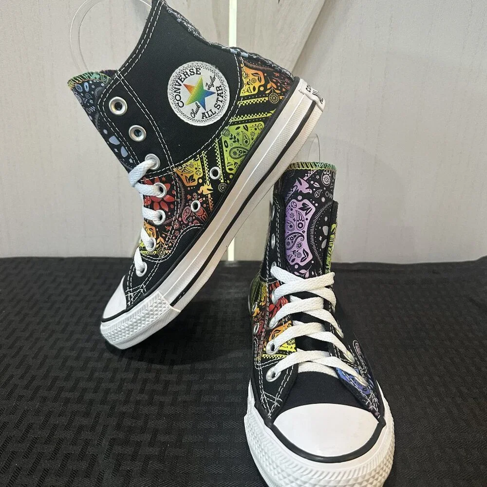 Converse Chuck Taylor All Star Pride Black High Top Sneakers - Picture 5 of 10